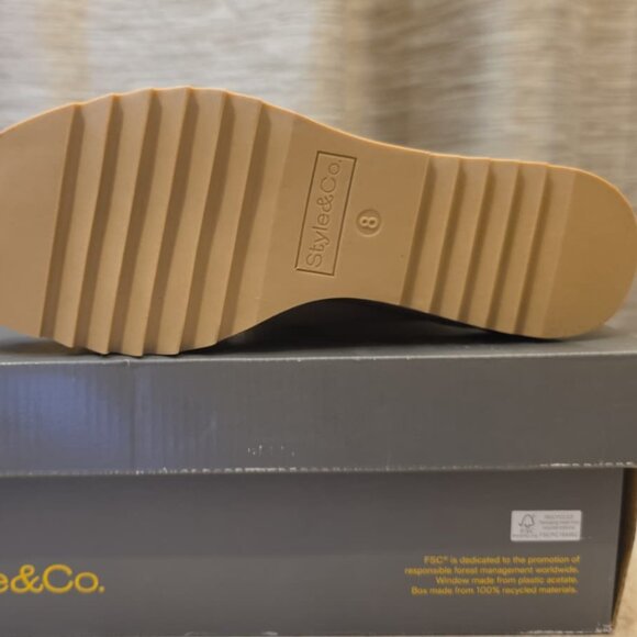 Style Co Womens Iggyy Lace-Up Wedge Booties Sand color - Picture 4 of 4